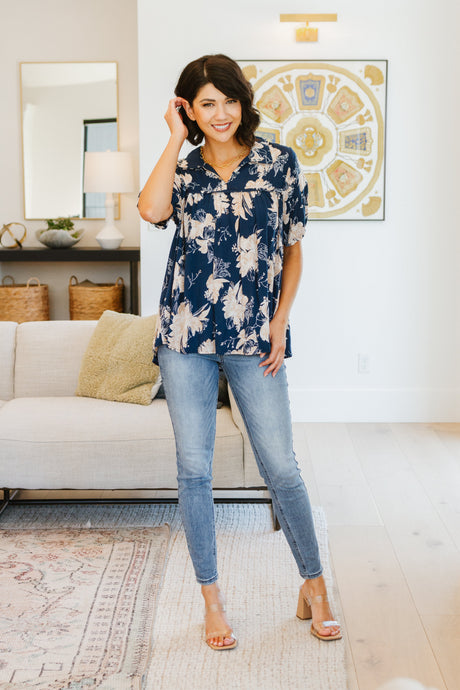 Just Coasting Floral Blouse - Liarian Unlimited Boutique