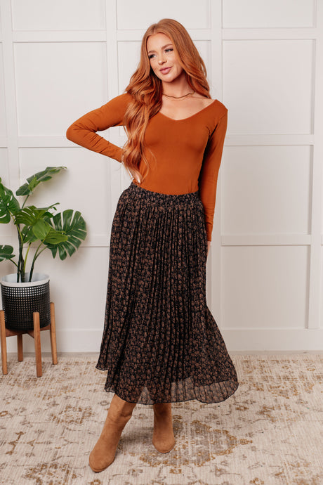 Falda plisada con estampado floral "Just What You Wanted"
