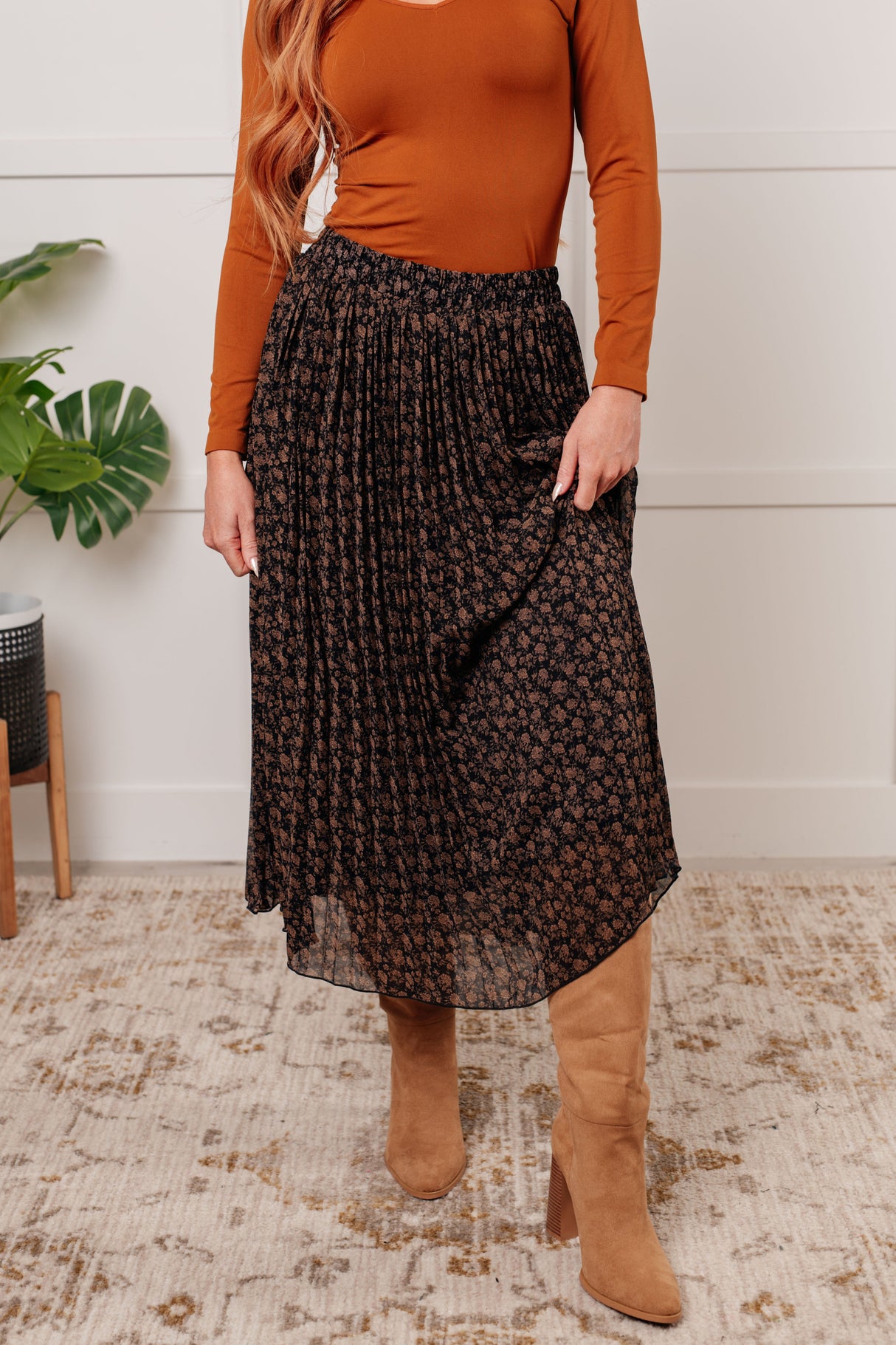 Falda plisada con estampado floral "Just What You Wanted"