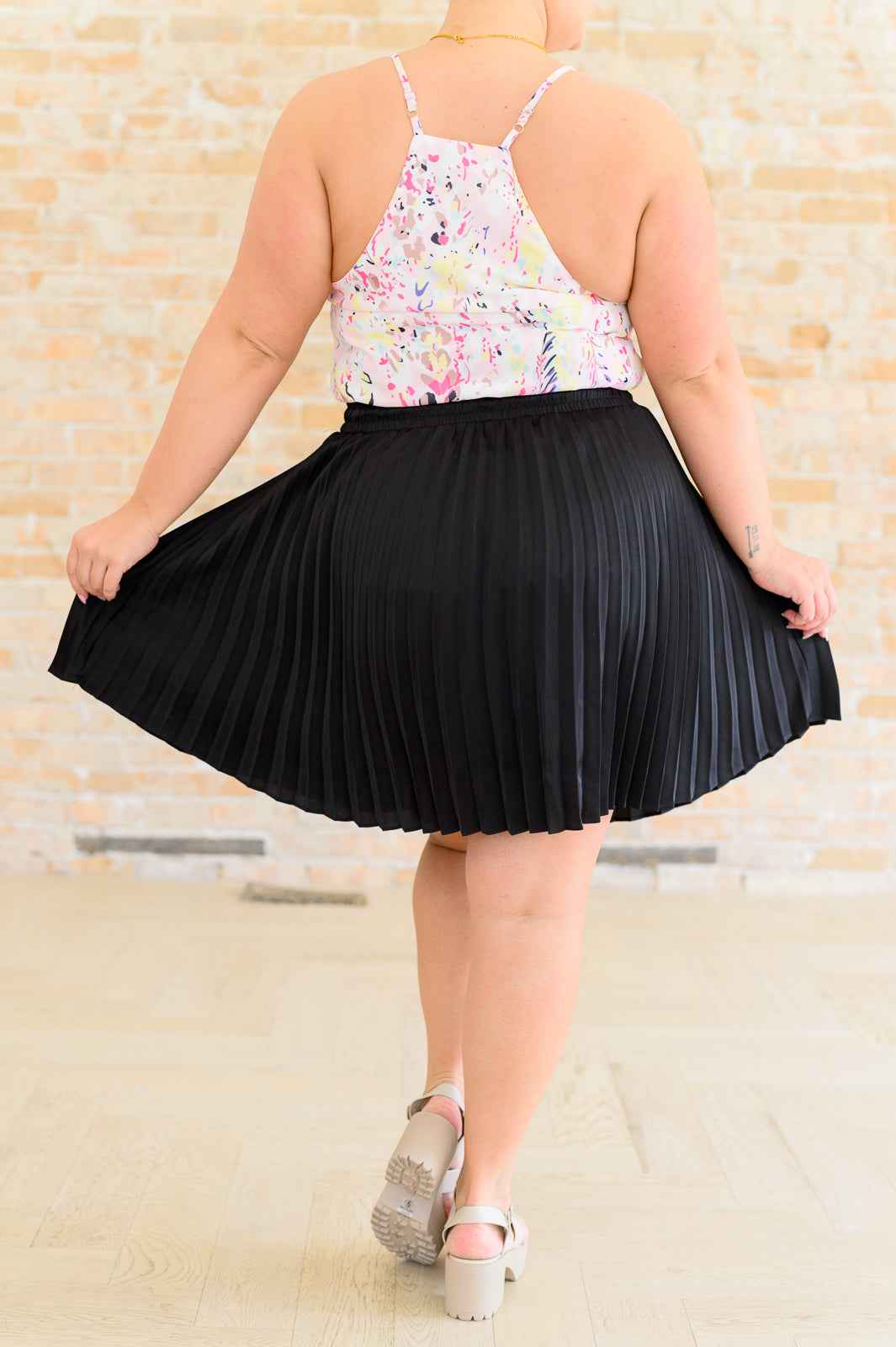 Just a Flirt Pleated Skirt in Black - Liarian Unlimited Boutique