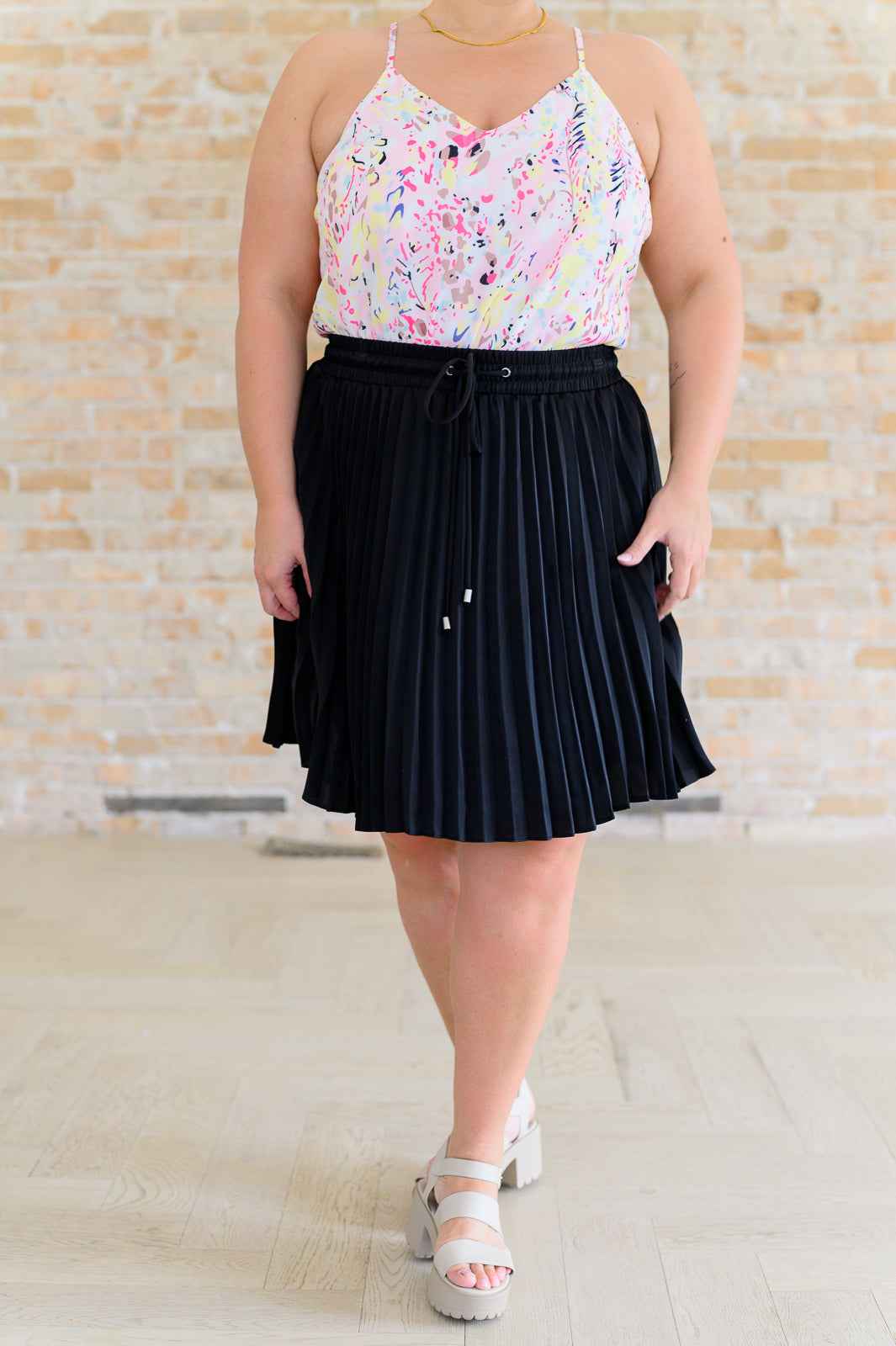 Just a Flirt Pleated Skirt in Black - Liarian Unlimited Boutique