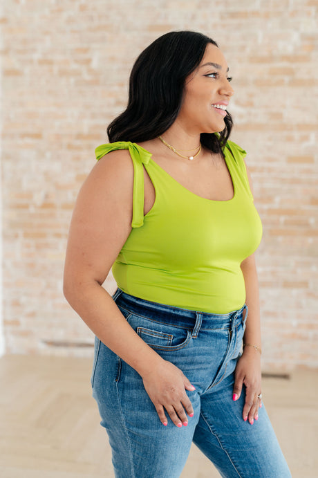 Just a Spritz Bodysuit in Lime - Liarian Unlimited Boutique