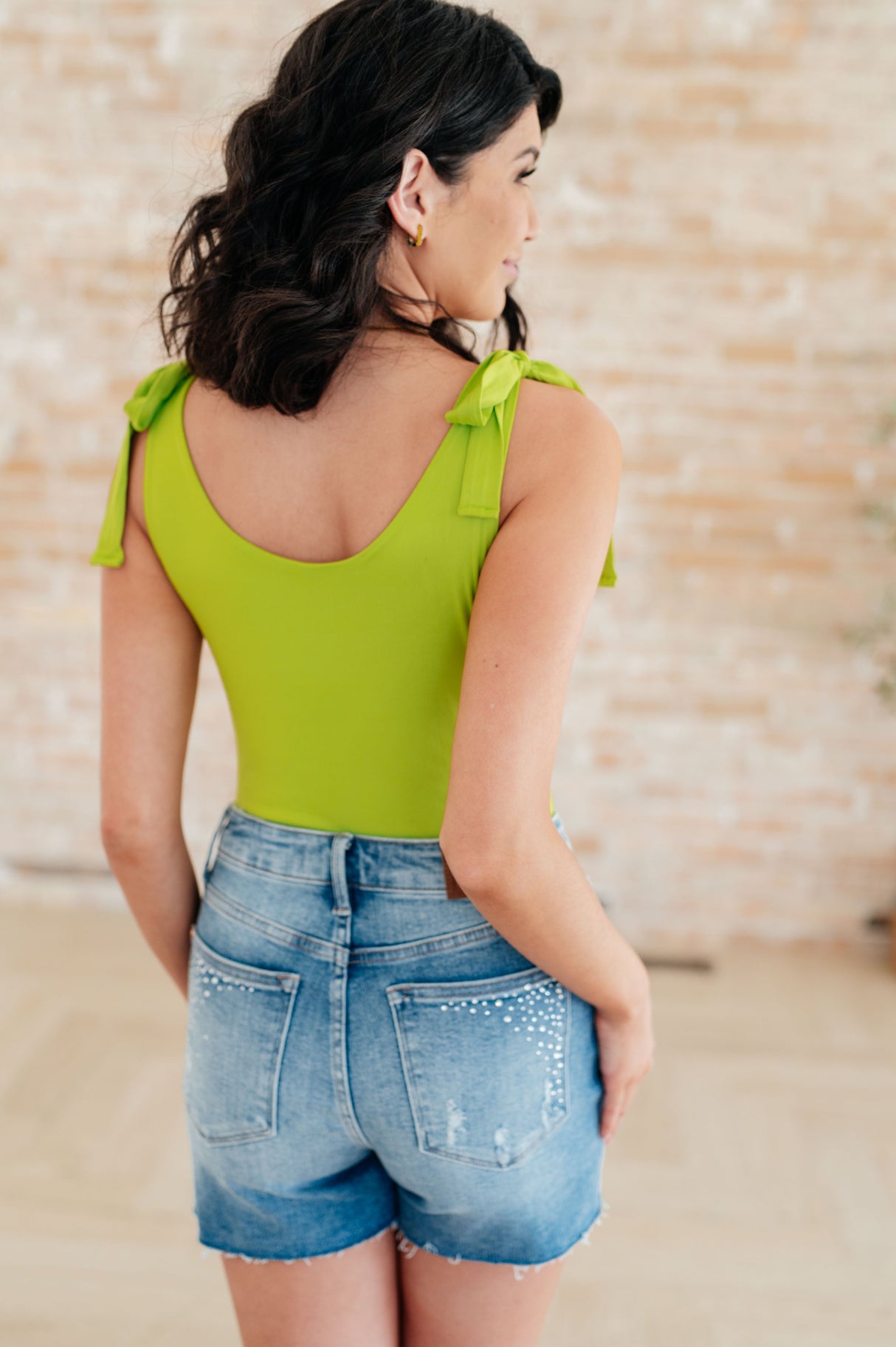 Just a Spritz Bodysuit in Lime - Liarian Unlimited Boutique