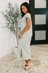 Vestido largo informal Keep Me Comfy en verde