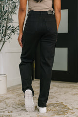 Keira High Waist Cargo Wide in Black