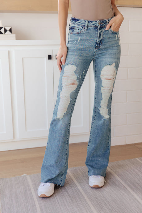 Kiana High Rise Heavy Destroy Flare - Liarian Unlimited Boutique