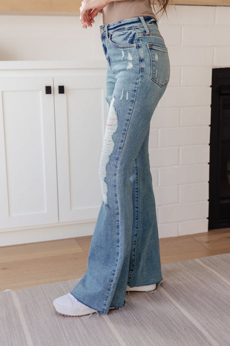 Kiana High Rise Heavy Destroy Flare - Liarian Unlimited Boutique