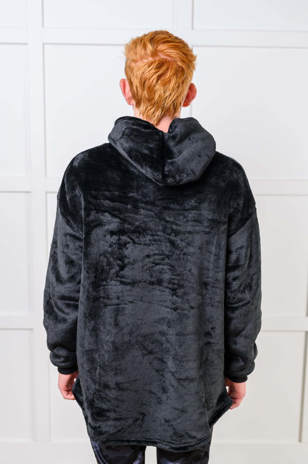 Kids Oversized Hoodie Blanket in Black - Liarian Unlimited Boutique