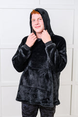 Kids Oversized Hoodie Blanket in Black - Liarian Unlimited Boutique