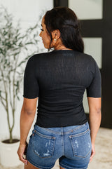 Knit Pick Basic Tee in Black