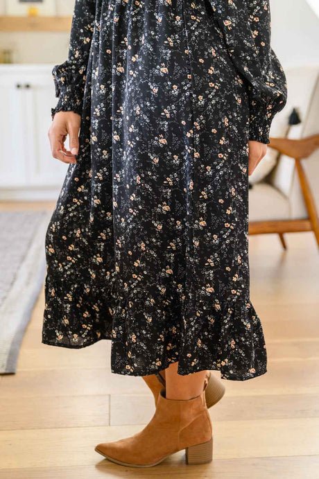 Larissa Long Sleeve Ruffle Hem Dress - Liarian Unlimited Boutique