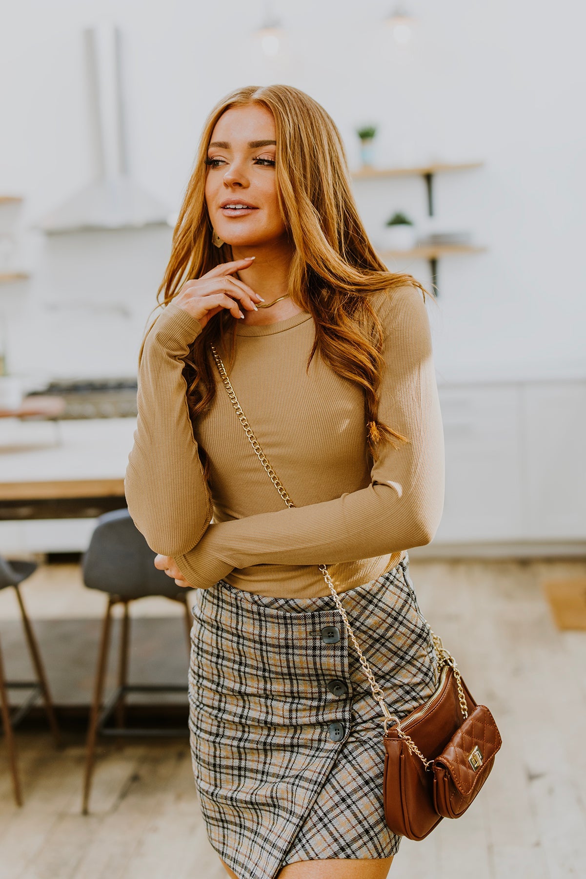 Falda pantalón corta a cuadros para llegar tarde a clase