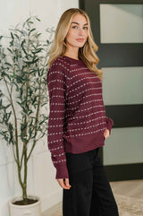 Leaves or Breeze Long Sleeve Knit Top