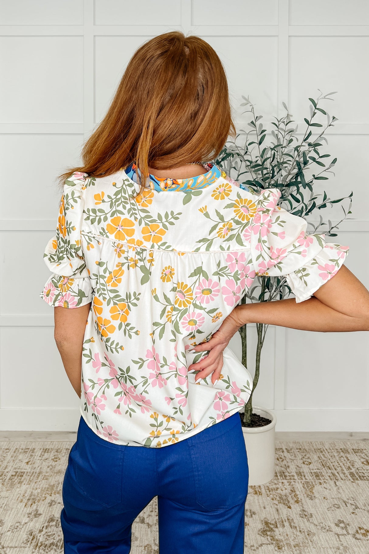 Less Concerned V-Neck Floral Blouse - Liarian Unlimited Boutique