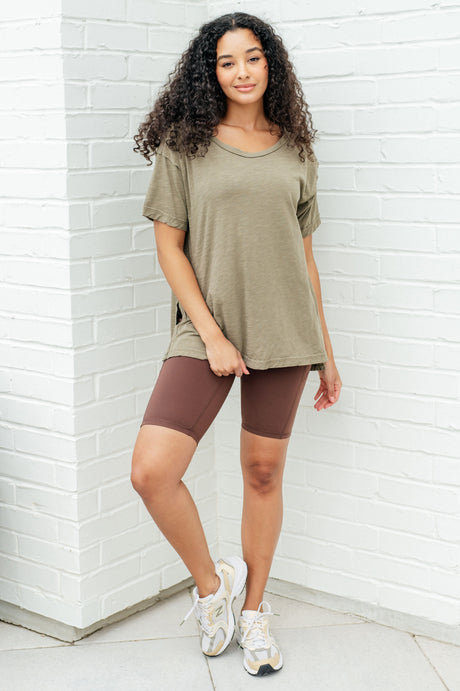 Let Me Live Relaxed Tee in Army - Liarian Unlimited Boutique