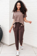 Let Me Live Relaxed Tee in Brown - Liarian Unlimited Boutique