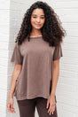 Let Me Live Relaxed Tee in Brown - Liarian Unlimited Boutique