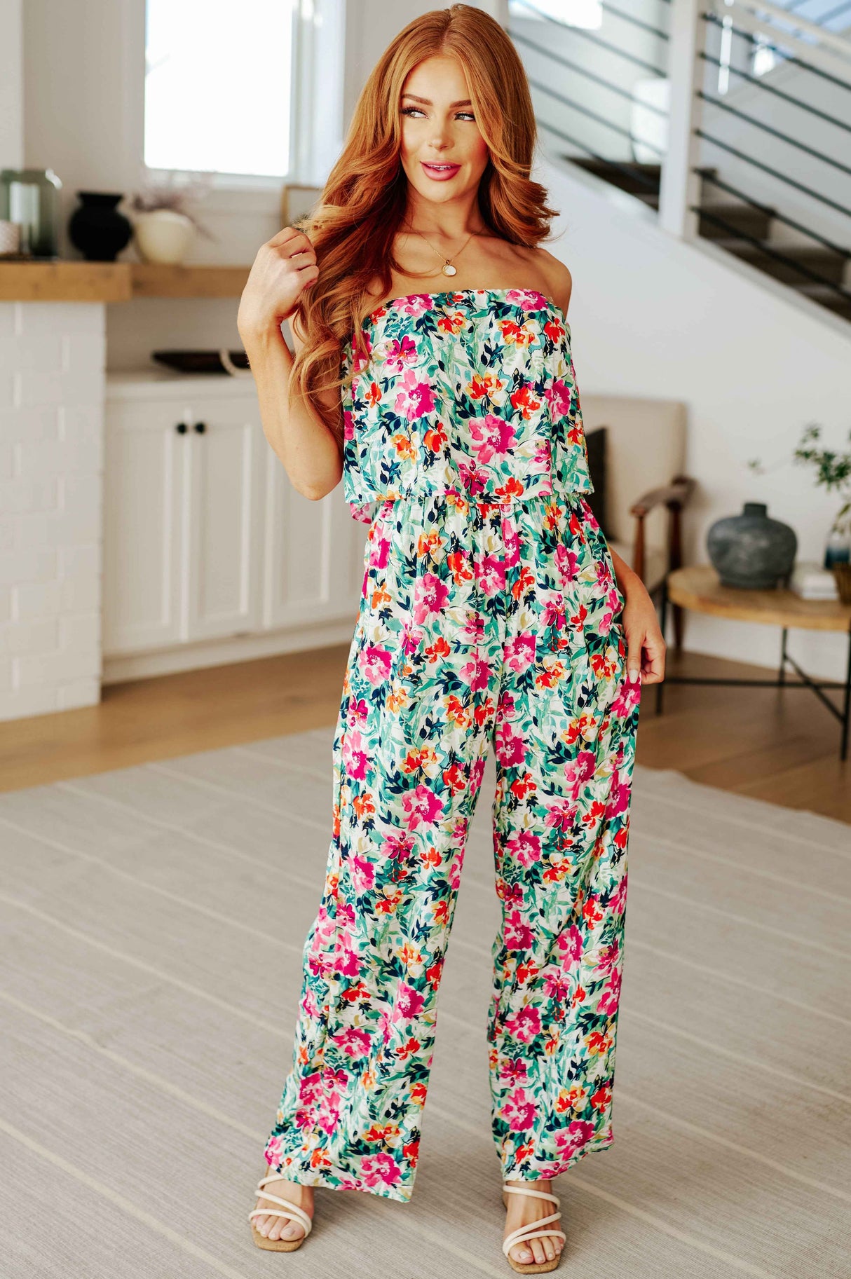 Life of the Party Floral Jumpsuit in Green - Liarian Unlimited Boutique