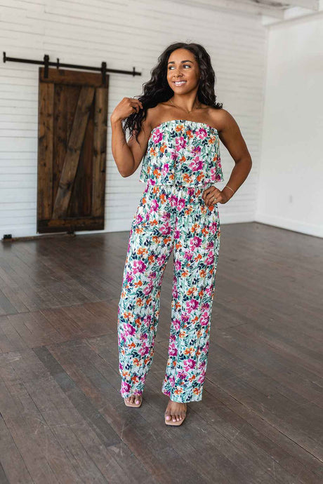 Life of the Party Floral Jumpsuit in Green - Liarian Unlimited Boutique