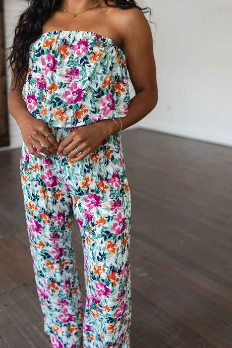 Life of the Party Floral Jumpsuit in Green - Liarian Unlimited Boutique