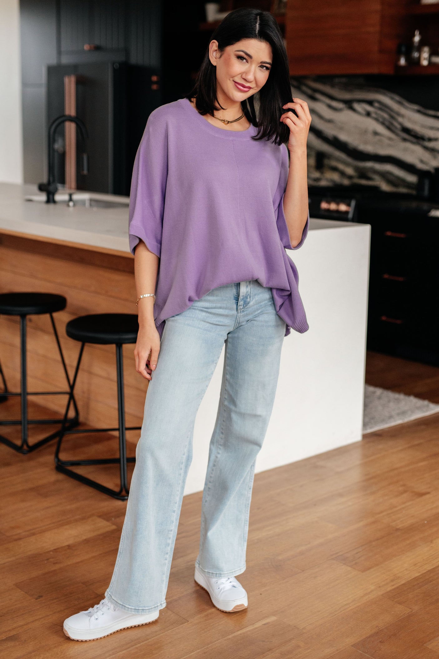 Lilac Whisper Dolman Sleeve Top - Liarian Unlimited Boutique