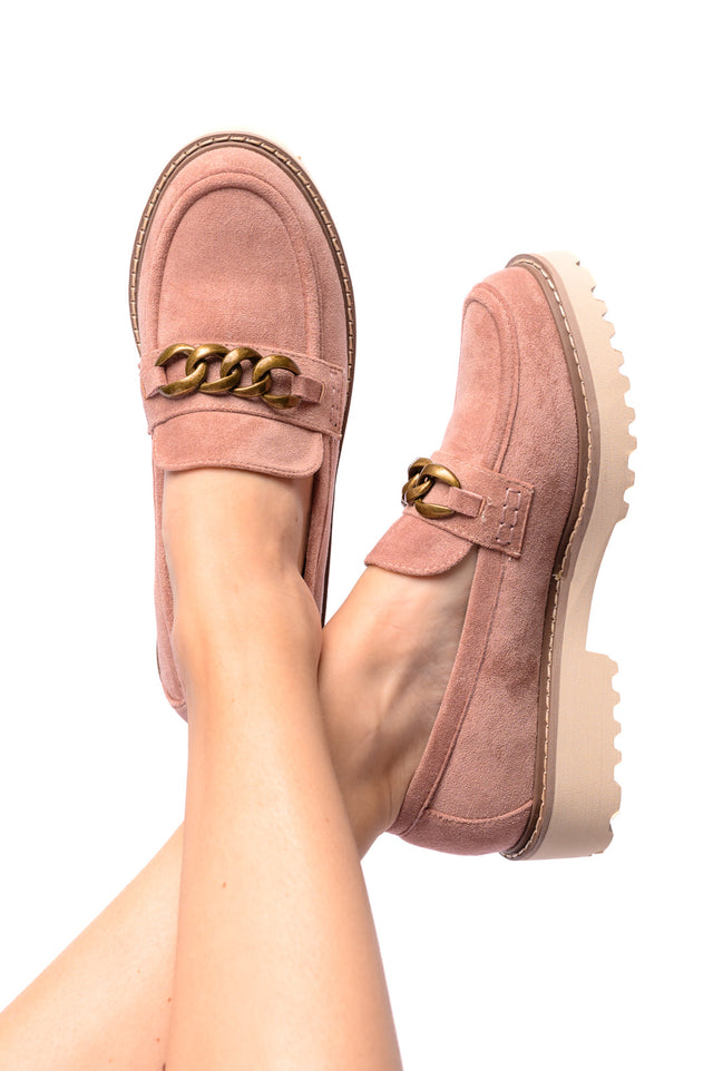 Literally Loafers in Blush Faux Suede - Liarian Unlimited Boutique