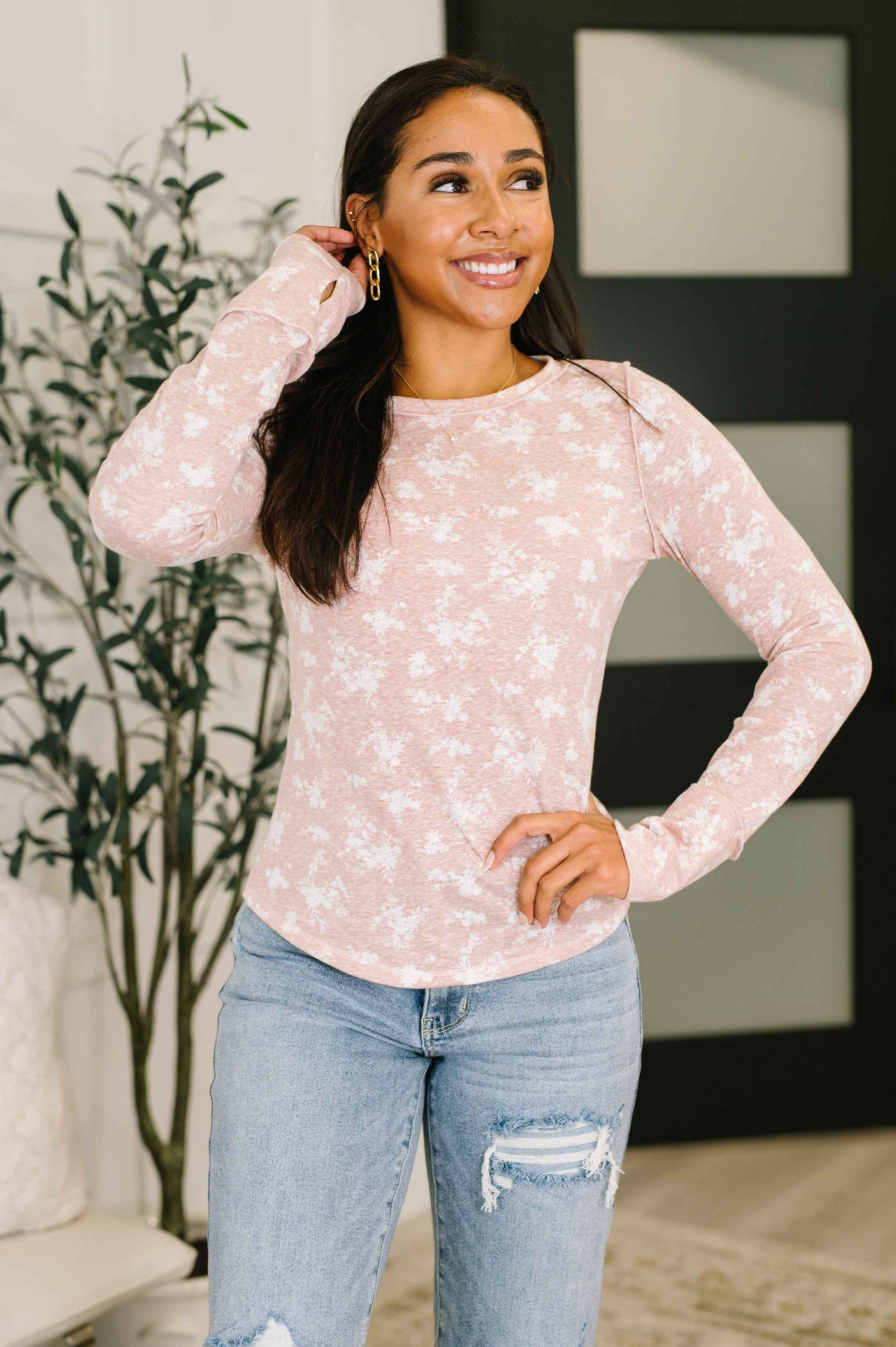 Literally Obsessed with Me Long Sleeve Top in Mauve