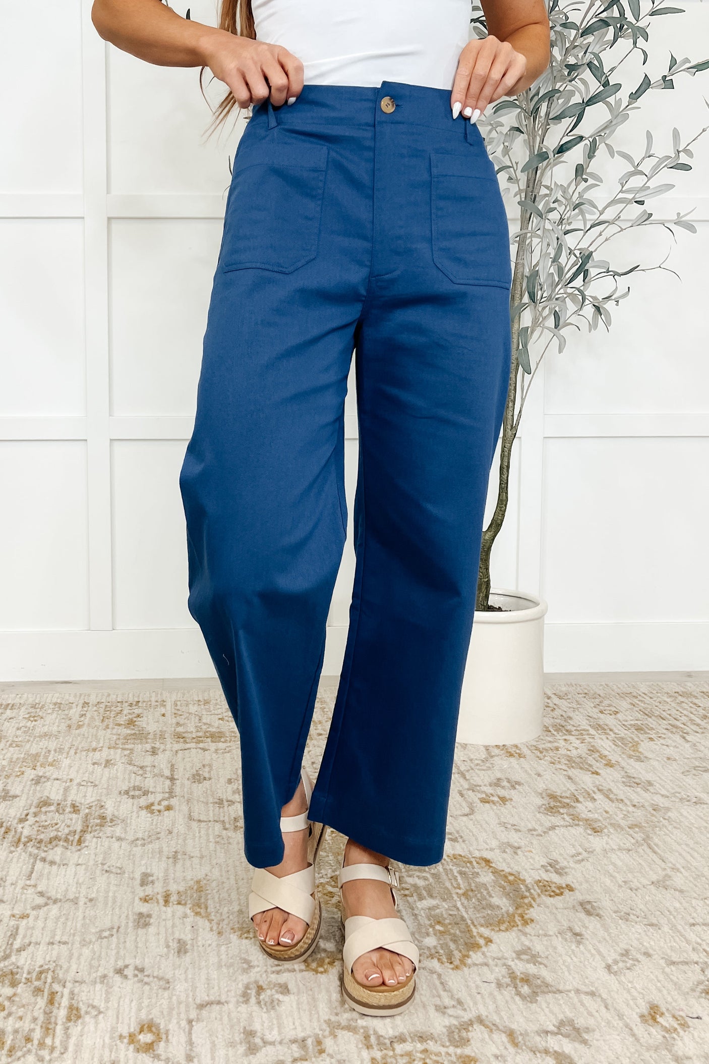 Pantalones rectos Little Strolls en azul real