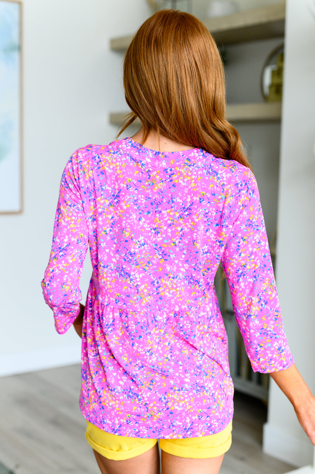 Top Babydoll Lizzy en Pinceladas Magenta