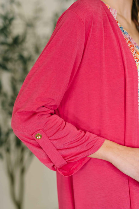 Lizzy Cardigan in Fuchsia