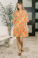 Lizzy Sunday Dress in Leaf Multi Floral- 7/20/2026