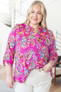 Lizzy Top in Magenta Floral Paisley - Liarian Unlimited Boutique