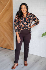 Lizzy Top en óxido y gris topo abstracto