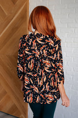 Lizzy Top en óxido y gris topo abstracto