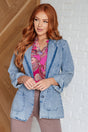 Business Brunch Denim Blazer - Liarian Unlimited Boutique