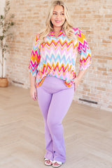 Lizzy Top in Orange Multi Chevron - Liarian Unlimited Boutique