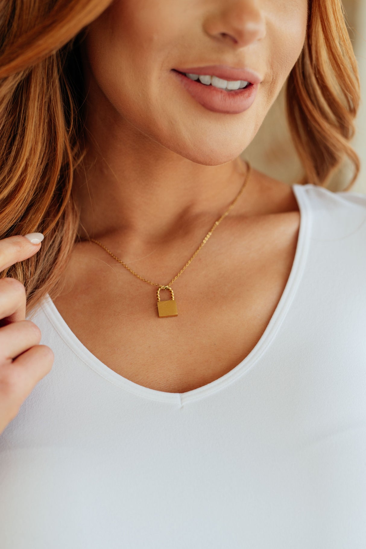Collar con colgante de candado Lock it Up