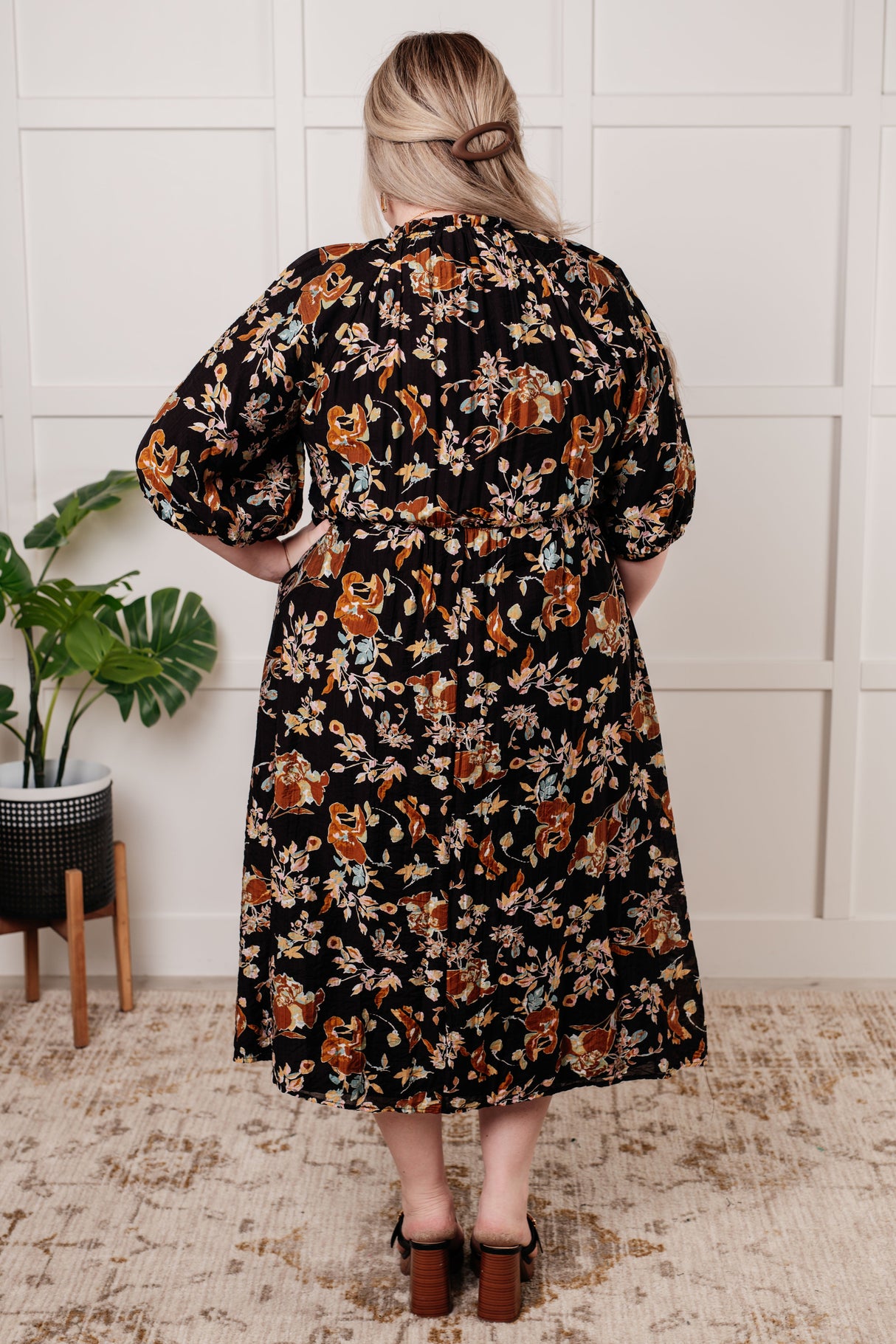Vestido con botones y corpiño fruncido Look My Way