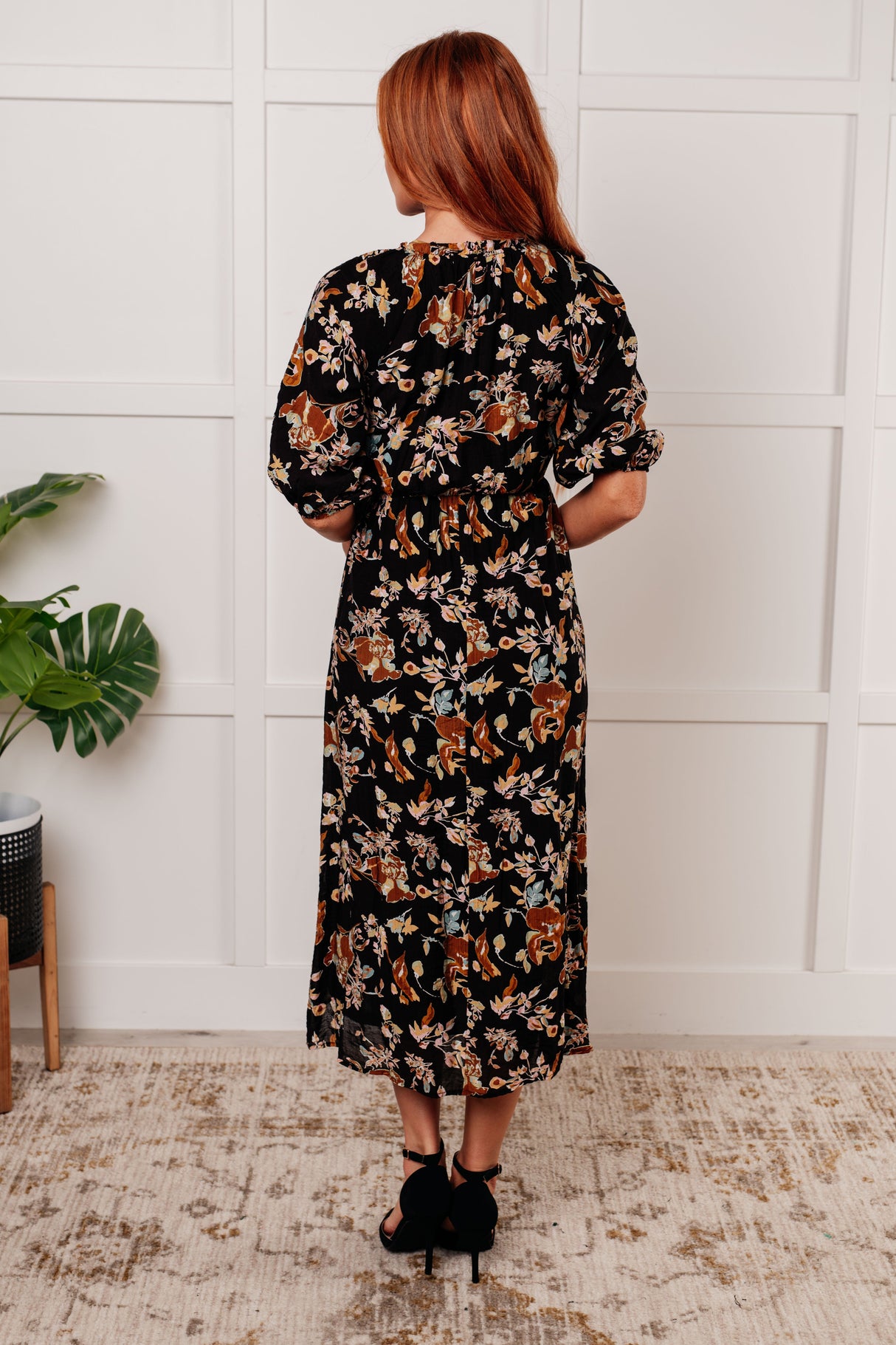 Vestido con botones y corpiño fruncido Look My Way