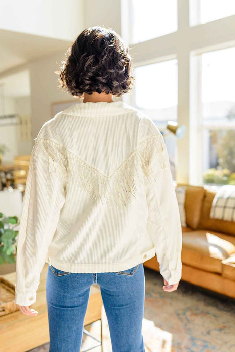 Loretta Rhinestone Fringe Jacket - Liarian Unlimited Boutique
