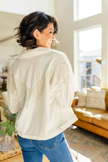 Loretta Rhinestone Fringe Jacket - Liarian Unlimited Boutique
