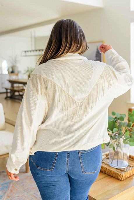 Loretta Rhinestone Fringe Jacket - Liarian Unlimited Boutique