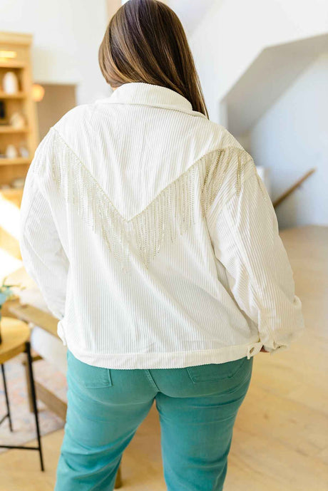 Loretta Rhinestone Fringe Jacket - Liarian Unlimited Boutique
