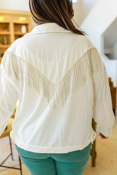 Loretta Rhinestone Fringe Jacket - Liarian Unlimited Boutique