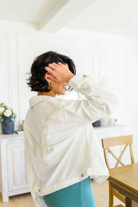 Loretta Rhinestone Fringe Jacket - Liarian Unlimited Boutique