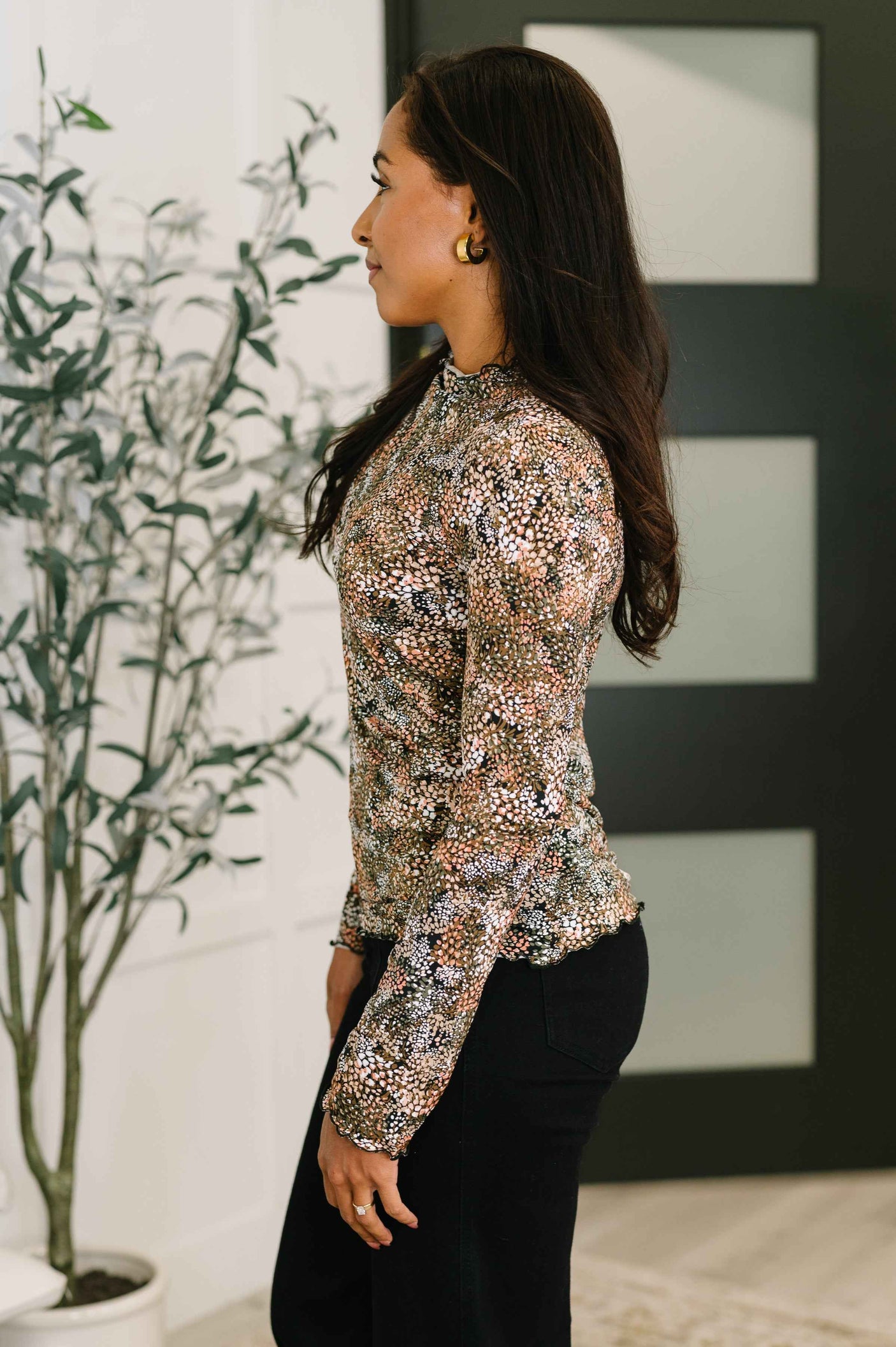 Loud and Proud Long Sleeve Lettuce Hem Top