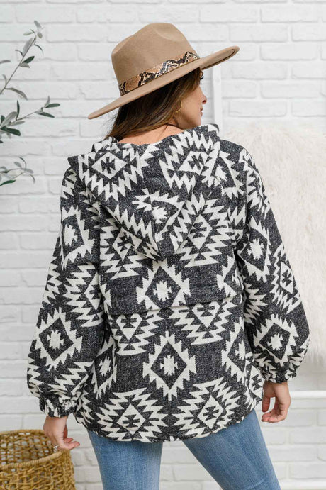 Lounge Day Hoodie in Black & White - Liarian Unlimited Boutique