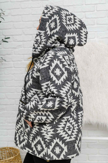 Lounge Day Hoodie in Black & White - Liarian Unlimited Boutique