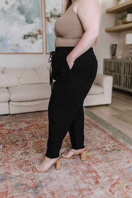 Love Me Dearly High Waisted Pants in Black - Liarian Unlimited Boutique