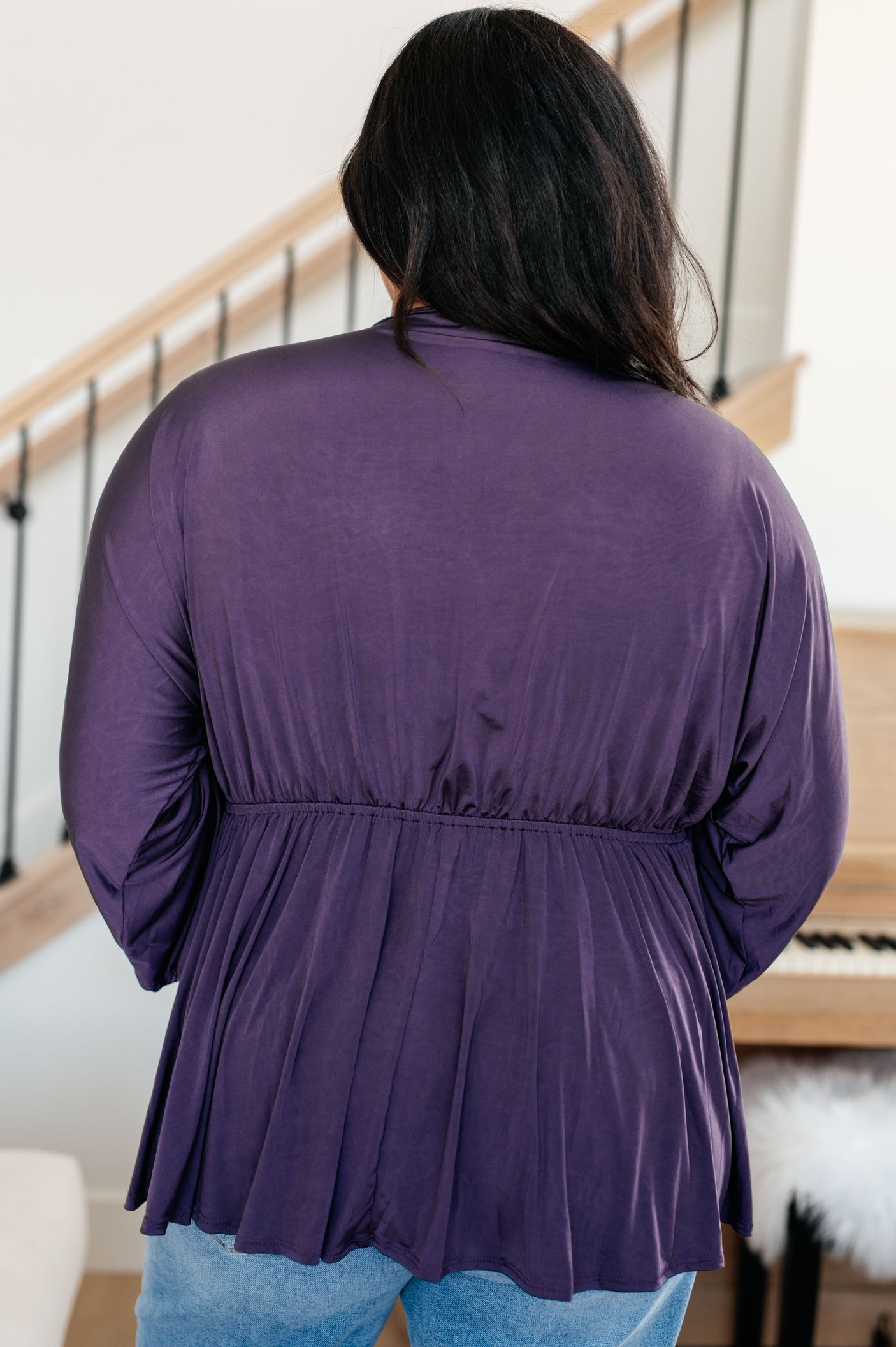 Love On The Line V-Neck Peplum Blouse - Liarian Unlimited Boutique